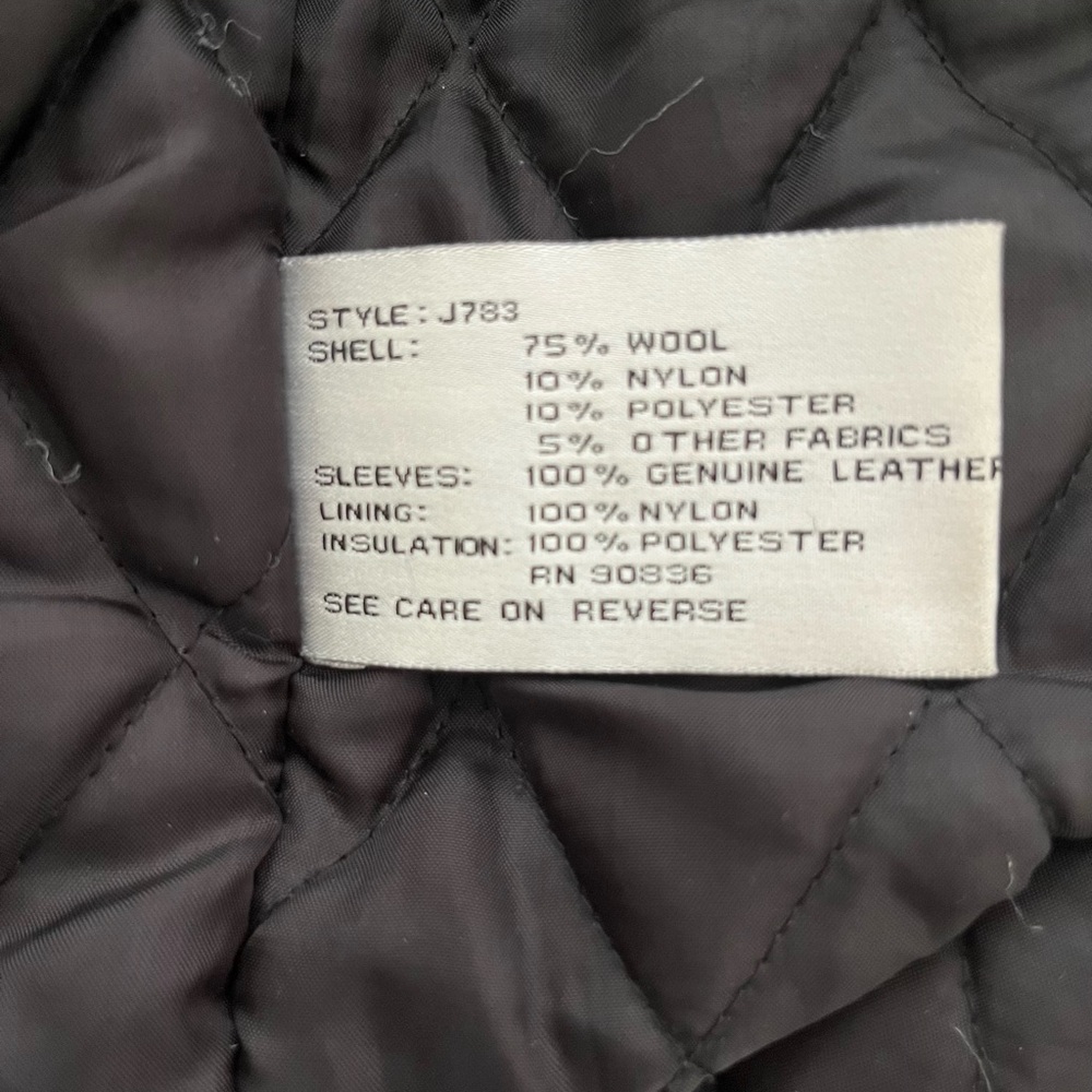 Port Authority Wool and Leather Letterman Bomber Jacket - Picture 10 of 14